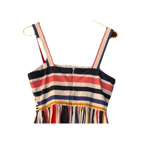 Candy Stripe Nautical Sundress w/ pockets Vince Camuto Size 8 Sailor Vibe - Picture 3 of 11